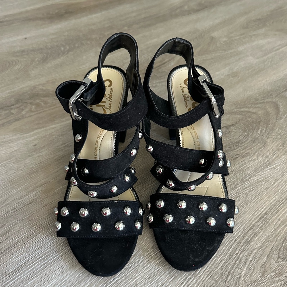 Sam Edelman Edgy Block Heels With Adjustable Straps | Size 7.5